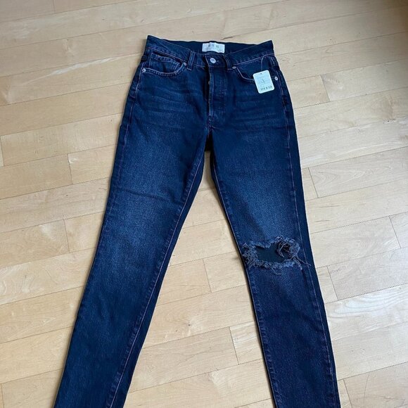 𝅺FREE People BNWT "Stella" Jean Hi-Rise Button Fly - Picture 4 of 12